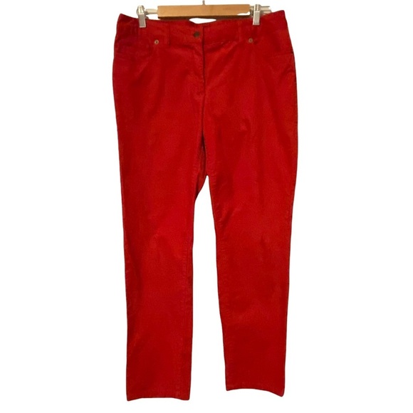 Lands’ End F1 Red Corduroy Pants #422488 Size 10 - Picture 1 of 13
